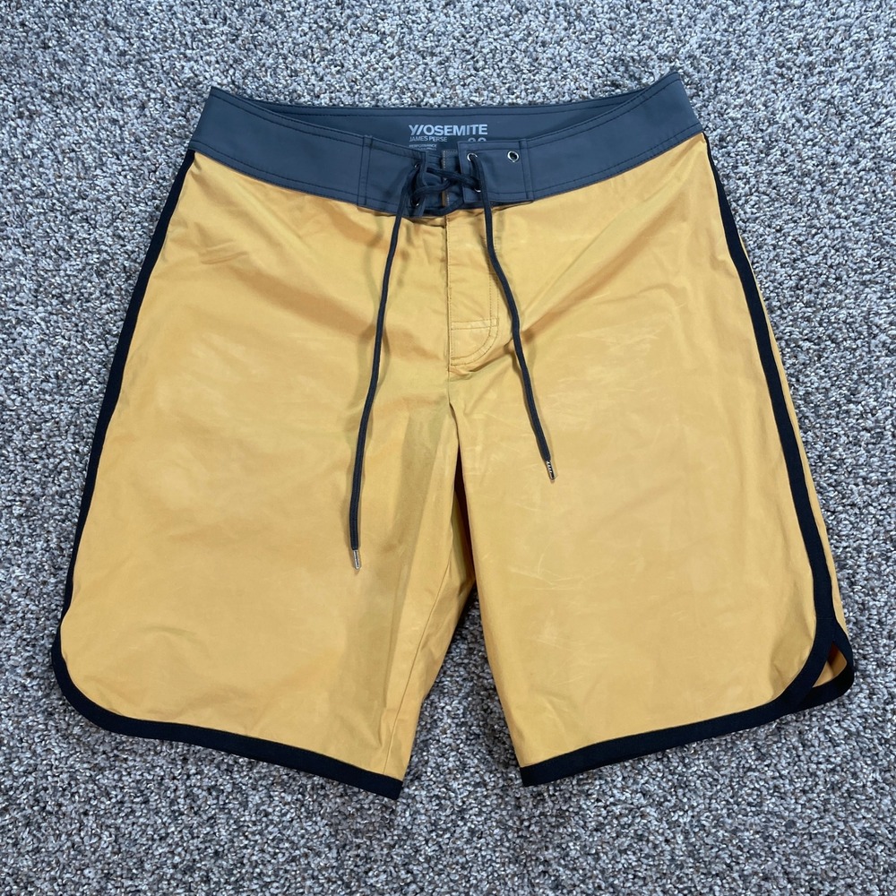 James Perse Yosemite Performance Men's 34 Swim Trunks Board Shorts Yellow